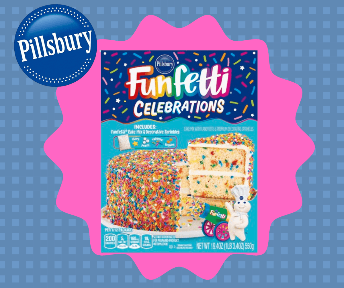 Pillsburyの新しいFunfetti Celebrations Cake Mixはここにあります。それはあらゆる一口のパーティーです！